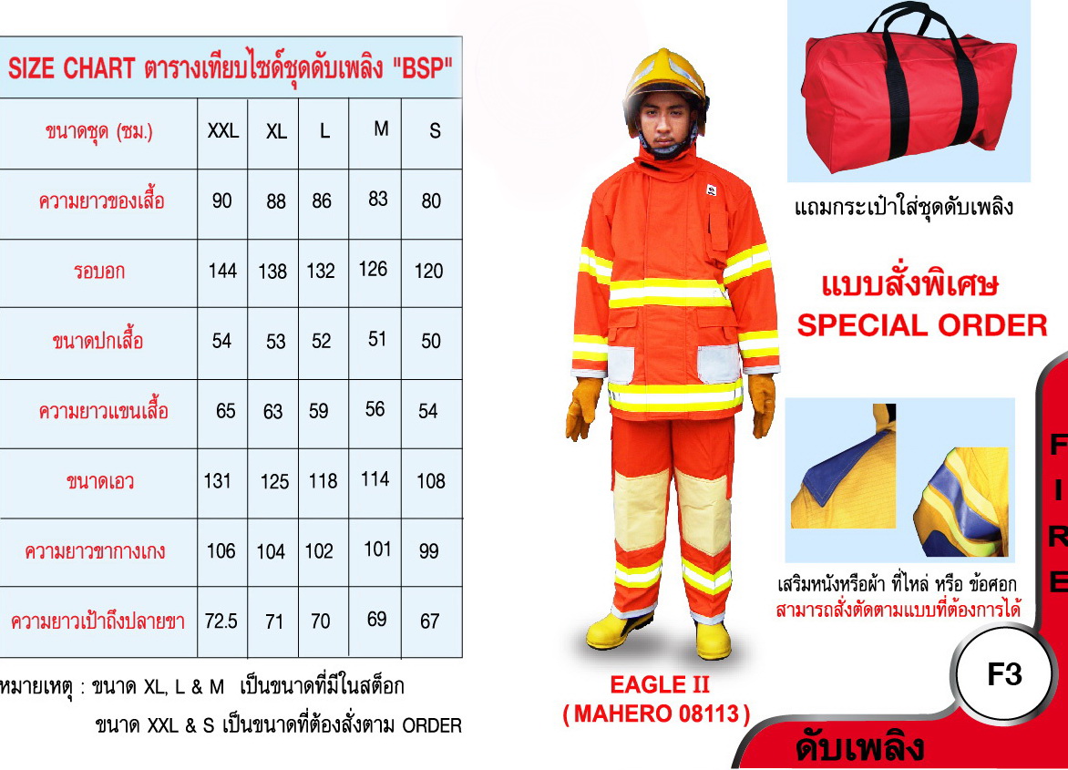 ชุดดับเพลิง รุ่น EAGLE II | อุปกรณ์เพื่อความปลอดภัย